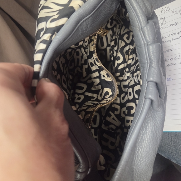 Marc Jacobs Gray Leather Shoulder Bag - Picture 5 of 7
